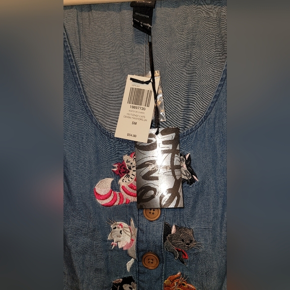 Disney Cats Denim Button-down dress - Size Small - Picture 3 of 6